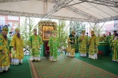 Primate of the Russian Church celebrates Liturgy at the Holy Trinity-St. Sergius Lavra on the Feast of the Holy Trinity