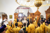 Патриаршее служение в храме священномученика Власия в Старой Конюшенной Слободе г. Москвы (фото)