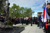 Святейший Патриарх Кирилл принял участие в открытии памятника Валаамским юнгам на острове Валаам (видео)
