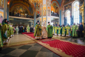 Патриарший визит на Валаам. Божественная литургия. Хиротония архимандрита Авеля (Пивоварова) во епископа Губкинского (фото)