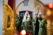 Предстоятель Русской Церкви освятил храм в честь Валаамской иконы Божией Матери в Валаамском монастыре (видео)