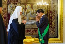 Состоялась встреча Святейшего Патриарха Кирилла с Президентом Лаосской Народно-Демократической Республики